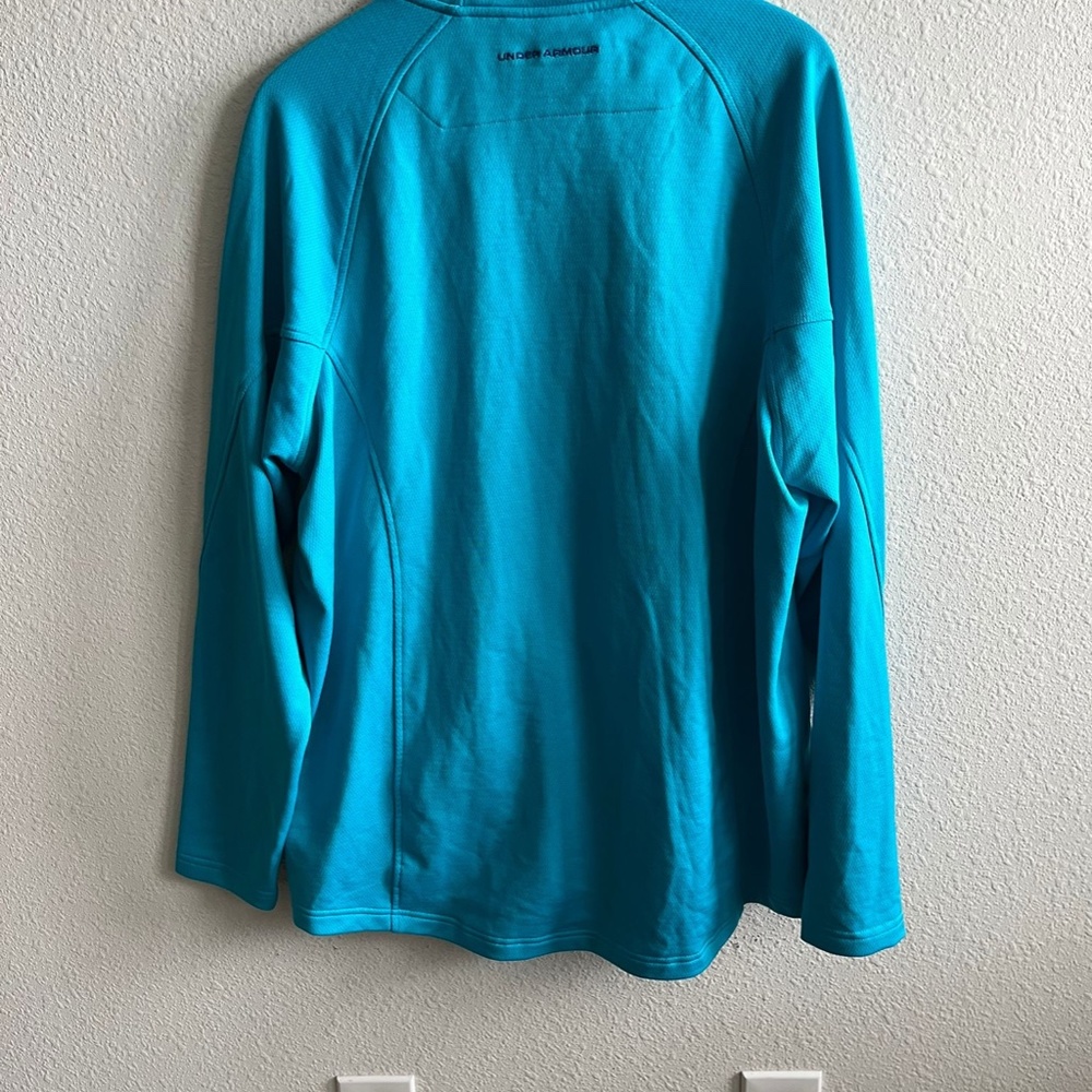 Under Armour Men's Light Blue Full Zip Fleece Jacket Size XL Loose Fit - Picture 7 of 11